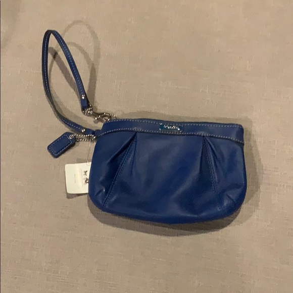 Coach Handbags - NWT Coach Royal Blue Leather wristlet